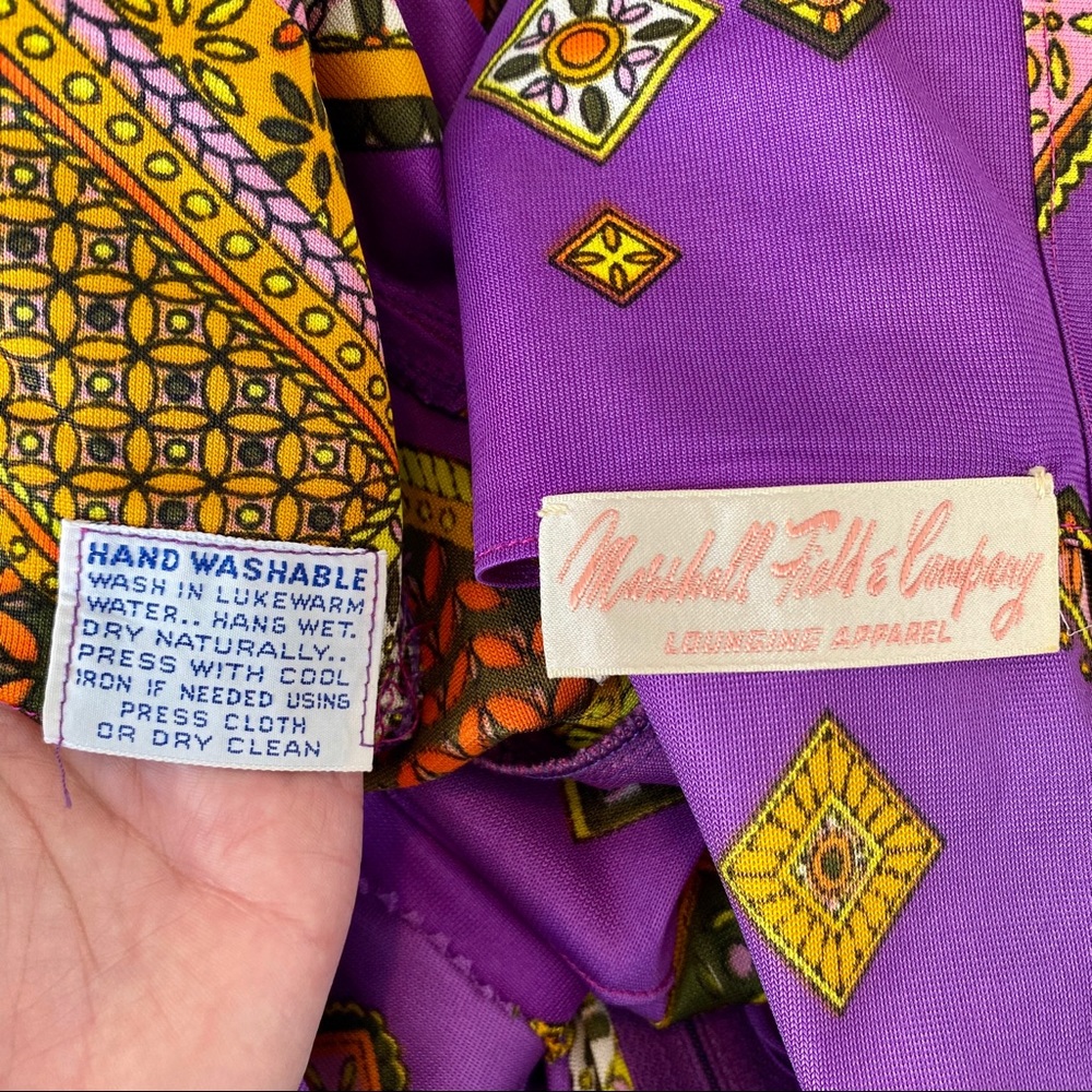 Vintage 60s 70s Marshall Fields Boho Print Dress - Picture 8 of 8